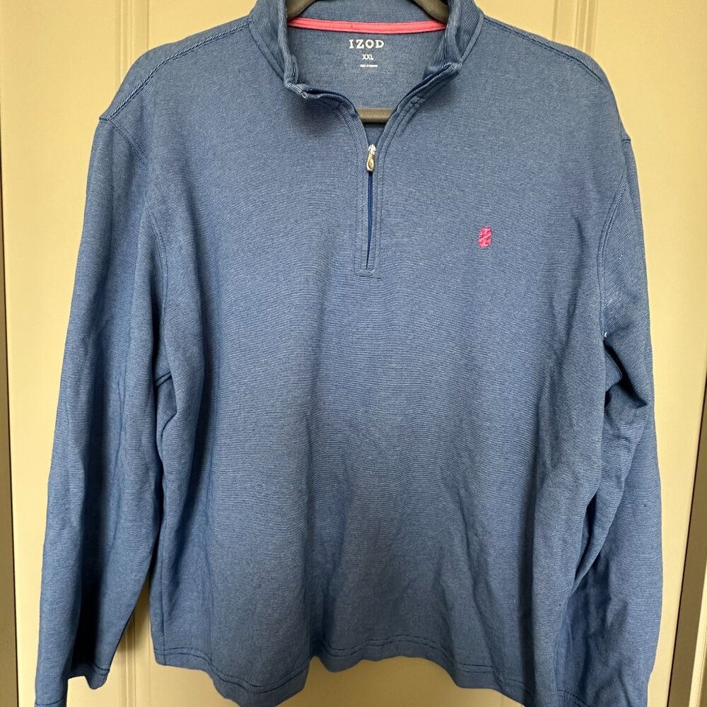 Izod Quarterzip, XXL, Male, Baby Blue